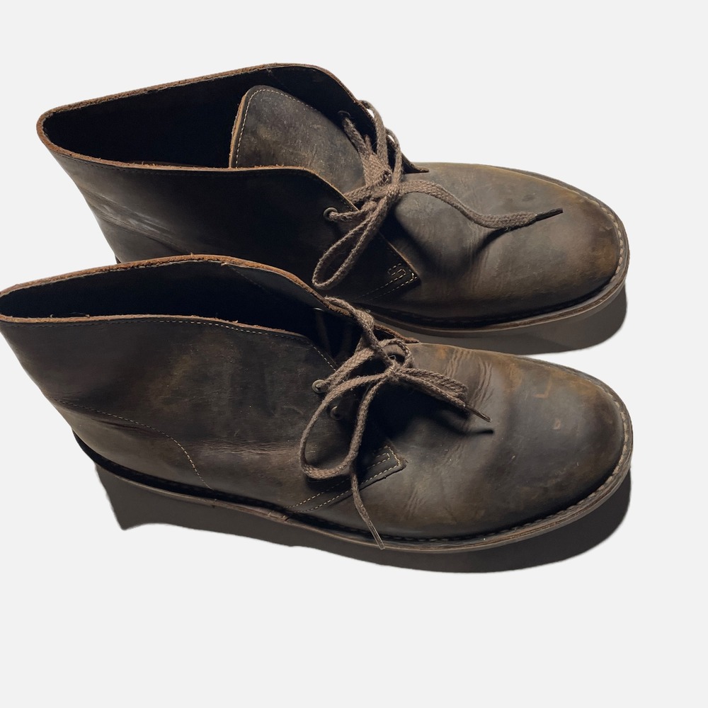 Clarks Bushacre 2 Mens Beeswax Brown Leather Chukka Boots Size 12 M 260822863120